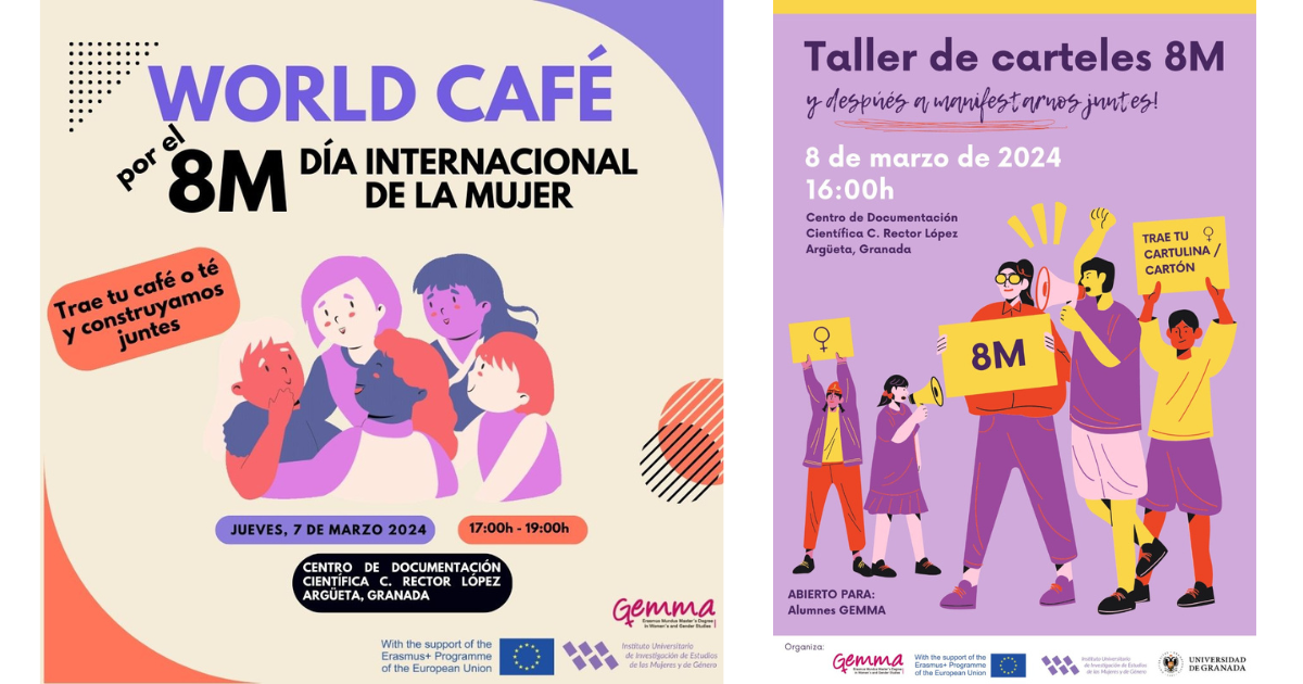Poster of the World Cafe and the banner workshop March 8